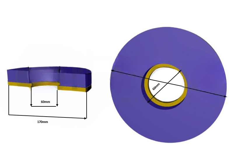 PN.14.19.309-Bottero Cap 130 60 gobek Pah kecesi Cup Wheel Ø130x30x60 10S120 - Image 1
